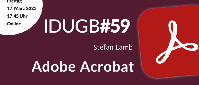 Teaserbild: 59. InDesign User Group Adobe Acrobat